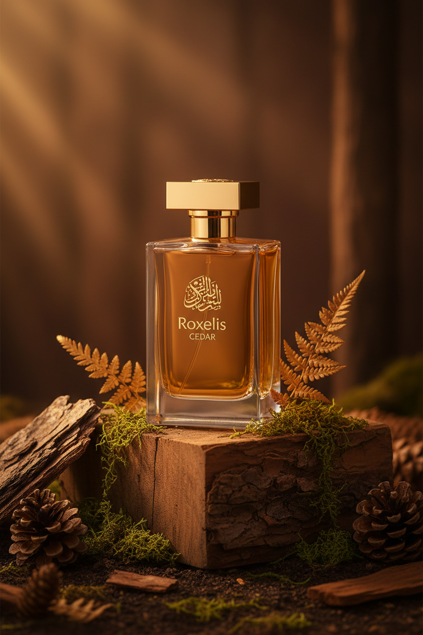 Roxelis Cedar - Fragancia Árabe de Cedro Suave y Duradero